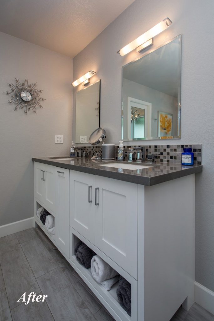 Bathroom remodel general contractor custom vanity